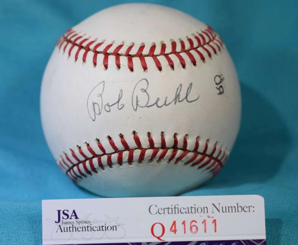 鲍勃·布尔 Jsa Coa 手工签名全国联赛亲笔签名棒球 — 第 1/1 张图片