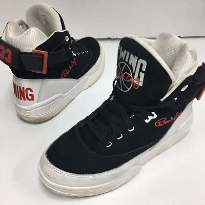 Patrick Ewing Athletics 33 Hi BLACK Leather Basketball Sneakers High Top Shoe 9 - Image 1 of 4