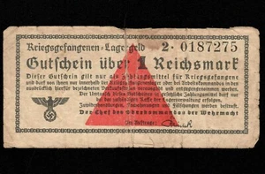 GERMANY Ghetto 1 REICHSMARK 1939 -1944 PRISONER OF WAR POW CAMP  holocaust  - Picture 1 of 4