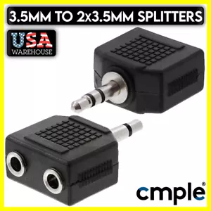 Adattatore audio stereo 3,5 mm da 3,5 mm a 2 x 3,5 mm sdoppiatore doppio connettore cuffie - Foto 1 di 8
