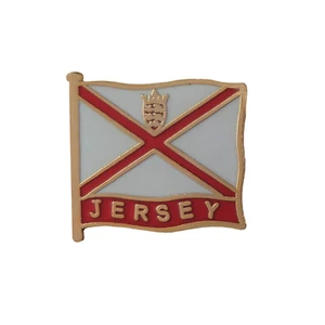 Jersey Channel Islands Wavy Flag Pin Badge - Picture 1 of 3