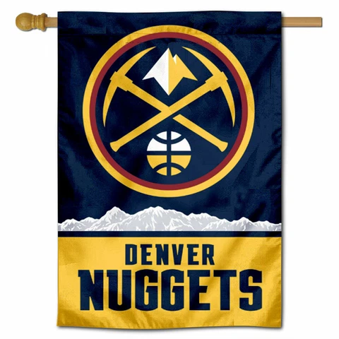 NBA Denver Nuggets Pickaxe Logo House Flag and Banner Cover
