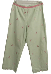 David Brooks PETITES Cropped Pants Green White Plaid Cotton Golf Capris Sz 2P - Picture 1 of 7