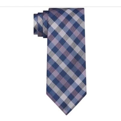 Corbata a cuadros morada Michael Kors para hombre talla OS NUEVA CON ETIQUETAS Foto 1 de 2