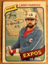 1980 Topps Larry Parrish Baseball Card #345 Expos HOF Third Base Low-Grade
