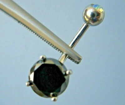 2.55 克拉 100% 真天然黑色钻石 带欧佩利戒指,双,证书,DIA 测试仪 — 第 1/4 张图片