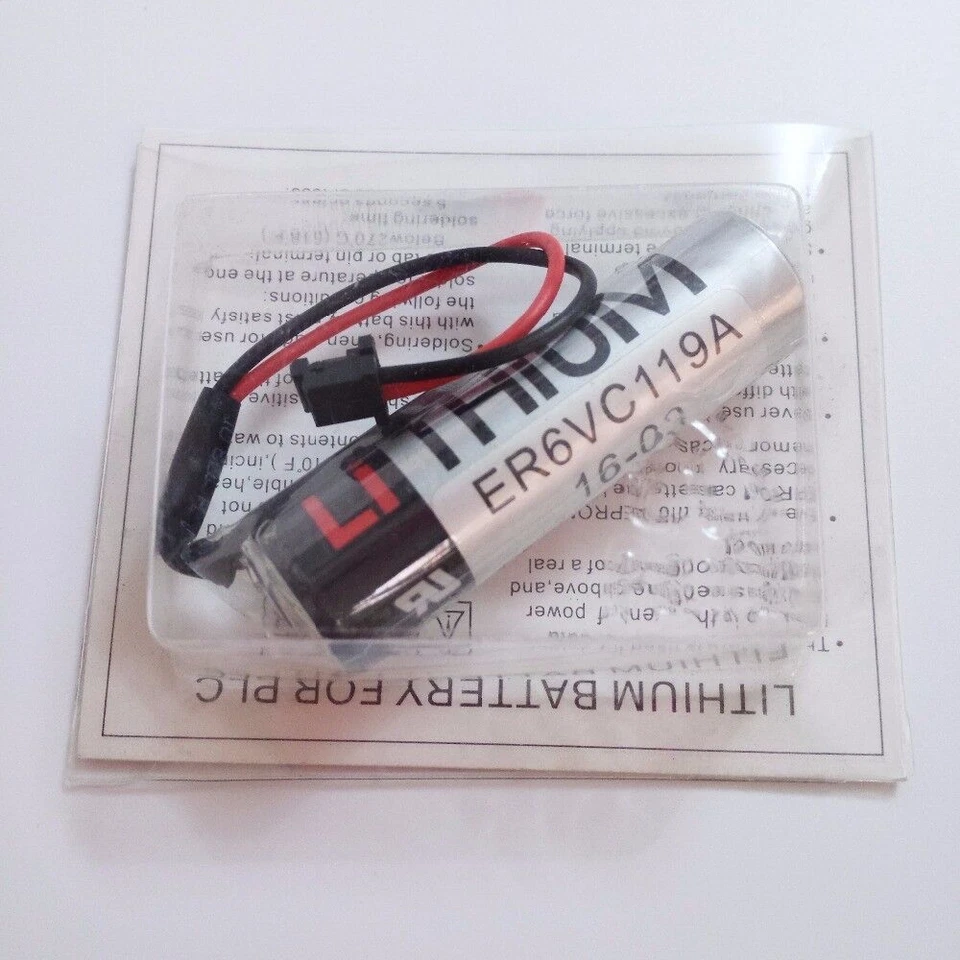 10pcs ER6V ER6VC119A Battery 3.6V 2000mAh PLC Battery With Black Plug - Image 1 of 1