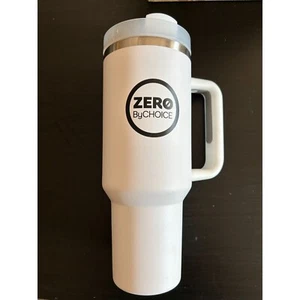 Zero By Choice Weiß Eis Kaffeebecher Reisebecher mit Griff 16,9 Unzen Ohne Strohhalm - Bild 1 von 5