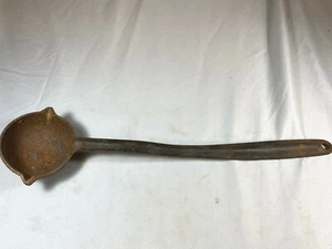 15"L Iron Ladle, Soft Metal Smelting, Blacksmith, Cauldron, Primitive Display - Picture 1 of 7