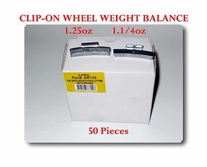 (X50) Pcs ZN CLIP-ON Wheel Weight Balance 1.25oz 1.1/4oz AWZ125 Lead Free - Picture 1 of 2