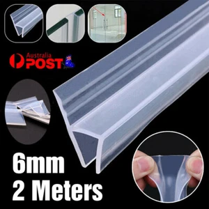 2M 6mm Seal Strip Screen Door Bathroom Shower Water Silicone H Shape AU - Picture 1 of 11