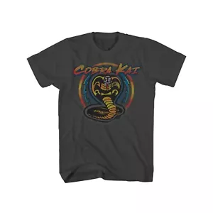 Cobra Kai Men's Cobra Sunset Graphic Shirt Grey Small (34-36) - Picture 1 of 4