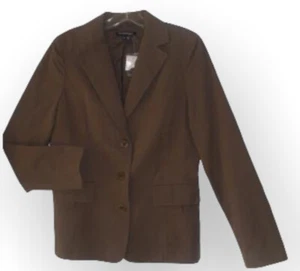 NWT Kenneth Cole New York Brown Blazer Work Office Anna Jacket Womens Medium M - Picture 1 of 9
