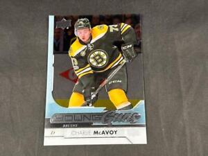2017-18 UPPER DECK SERIES 1 CHARLIE MCAVOY #242 ROOKIE YOUNG GUNS CLEAR CUT SP
