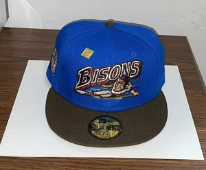 Capsule Hats x New Era Exclusive Buffalo Bisons Blue Nitro Size 7 5/8 New - Picture 1 of 5