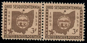 USA - 1953 - The 150th Anniversary of Ohio Statehood - 3¢ x2 - #2787 - Picture 1 of 1