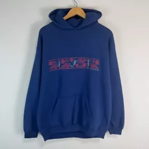 90s T&C Surf Designs Y2K Nard Sweatshirt Hoodie Graphic print Navy Old Clothing - Picture 1 of 5