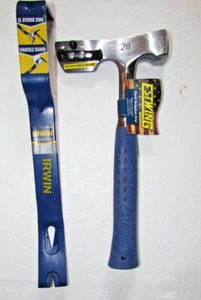 Estwing E3-CA 28 oz Roofing Hammer Milled Head & Irwin 15" Flat Bar NICE DEAL! - Picture 1 of 9