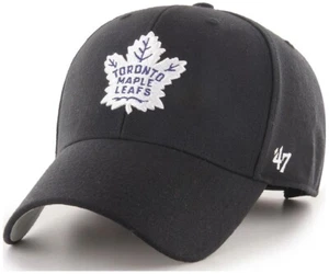 47 Brand Toronto Maple Leafs Black MVP strapback Curved Visor Cap NHL Forty - Picture 1 of 2