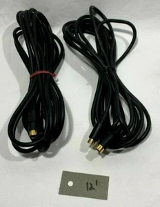 TESTED (2 pack) 12FT Gold S-Video Cables (TV DVD VCR SAT RCVR CAM PC/TV Card) - Picture 1 of 3