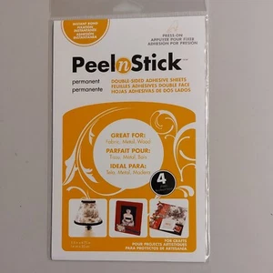 Therm-o-Web 4 Fogli di PeelnStick Biadesivo Immediato Forte Bond Adesivo - Foto 1 di 2