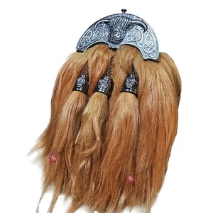 Handmade Kilt Sporrans Full Dress Highland Coo Head Cantle with Engraying Caps - Picture 1 of 6