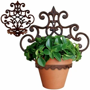Blumentopfhalter Gusseisen Wandhänger Blumenwandhalter Topfhänger Garten - Bild 1 von 5