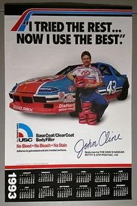 VTG Petty Enterprises NASCAR USC Body Filler Paint Race Car Shop Poster Calendar - Picture 1 of 7