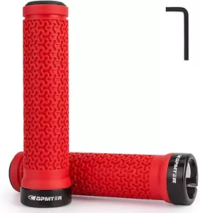Bike Handlebar Grips, Single Lock on Bicycle Handle Bar, for BMX, Mountain, MTB, - Picture 1 of 7