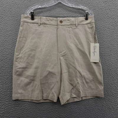 Pantalones Cortos Walter Hagen Clubhouse Lino Talla 34 Beige Caqui Para Hombres Preppy NUEVO Foto 1 de 4