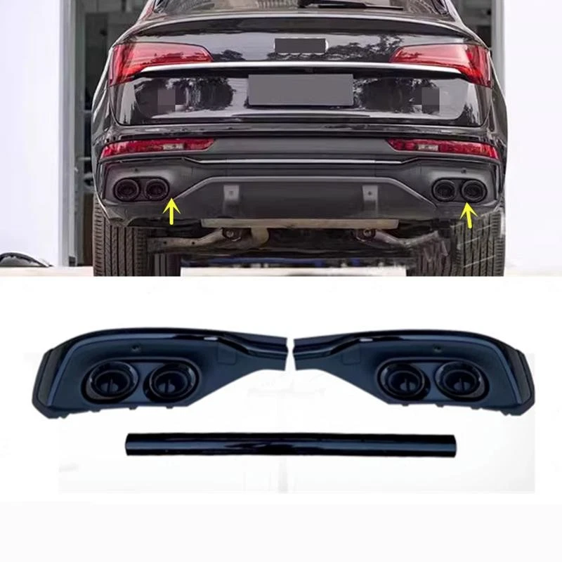 For Audi SQ5 Q5 Sportback 2021-2025 3x Rear Bumper Exhaust Pipe Muffler Tips - Image 1 of 1