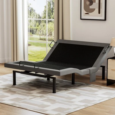 Base de Marco de Cama Ajustable con Masaje 1000LB Capacidad Retroiluminado Control Remoto TXL King Foto 1 de 4