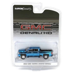 GMC Sierra 2500 Denali Diecast Exclusivo 51545-A Azul Cromo Chase 1/64 2022 - Imagen 1 de 1