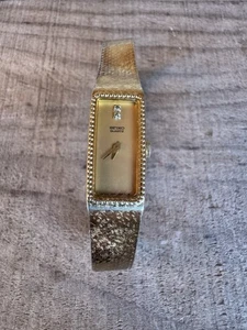 Vintage Seiko Women 1320-5289 Gold Tone Quartz Analog 12mm Watch 5 1/2" - Picture 1 of 8