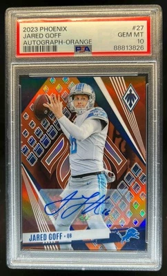 2023 Phoenix Jared Goff Auto Orange #13/20 Lions PSA 10 - Image 1 of 2