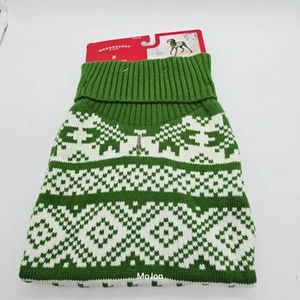 Wondershop Dog Sweater Knit Green & White Christmas Pet BRAND NEW Size Medium - Picture 1 of 6