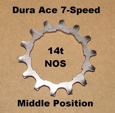 Shimano Dura Ace 14t Middle Position Freewheel Cog 7-Speed NOS NEW Old Stock - Image 1 of 4