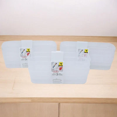 New 9pk Sterilite Narrow Storage Trays Desktop Drawer Organizer Containers Clear - Image 1 of 4