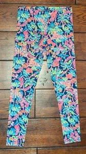 Lilly Pulitzer Girls Maia Legging Oyster Bay Seen Herd Navy Size XL 12-14 NWT - Picture 1 of 13