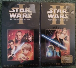 Star Wars Episode 1 And Star Wars Episode II VHS Sealed Brand New - Picture 1 of 7