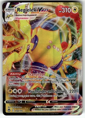 Regieleki VMAX 058/195 SWSH12: Silver Tempest NM Pokemon Card TCG - Image 1 of 2