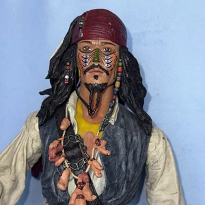 Disney Fluch der Karibik Captain Jack Sparrow 18" sprechende Figur LESEN - Bild 1 von 14