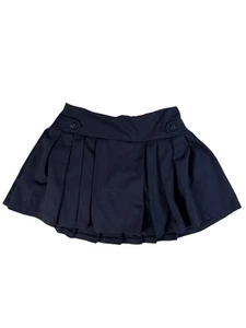 Polo Ralph Lauren Pleated Skirt Ponte Skort Navy Blue Uniform Size Large 12/14 - Picture 1 of 6