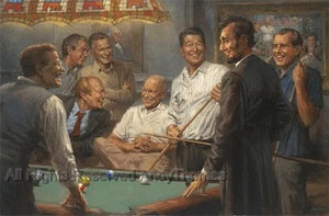 Callin' The Blue- Republican Presidents Pool Paper Open ED by Andy Thomas; 12x18 - Picture 1 of 4