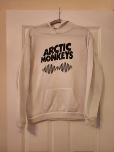 Arctic Monkeys Hoodie Gr. S weiß Do I Wanna Know Logo Unisex - Bild 1 von 2