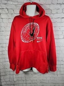 Mens Nike Dri Fit Red Nike Football Hoodie Size XXL - Picture 1 of 4