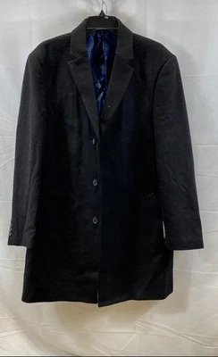 Hart Schaffner Marx Men's Black 6726K Hanover Topcoat Size 42R NWT - Image 1 of 4