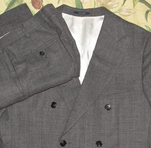 Traje SUITSUPPLY Soho Gris Carbón Lana Doble Pecho 2 Piezas 40 Corto 34 x 27 - Imagen 1 de 11