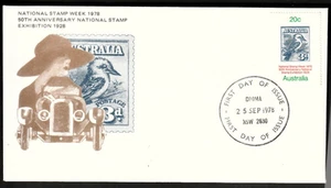 Australian Stamp Week 1978 FDC - 50th Anniv National Stamp Week - 20c Kookaburra - Picture 1 of 2