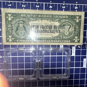 1974 A Series 1 Dollar Bill Note Stamped “Stop Forced Busing Louisville KY.” - Picture 1 of 10